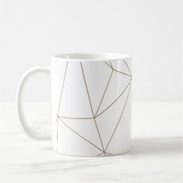 Guld och vit geometrisk Mix & Match-mugg Kaffemugg