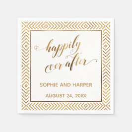 Guld och Vit Hjärtdiamanter Pappersservett