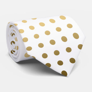 Guld och vit polka-punkt, sömlös Mönster Slips