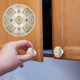 Guld och vit satin knopp