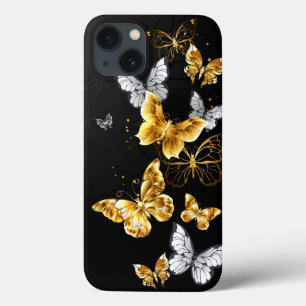 Guld och vita fjärilar