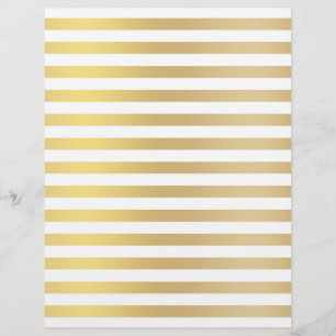 Guld- och vita horisontella linjer scrapbookpapper