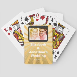 Guld och vita parbild Retro Glam Förmån Casinokort