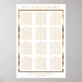 Guld och vitt - 12 sittplatsplaner poster