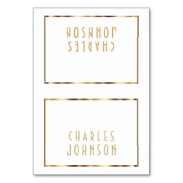 Guld och vitt - ortskort bordsnummer