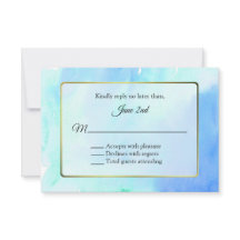 Guld och Watercolor Ram Bröllop OSA