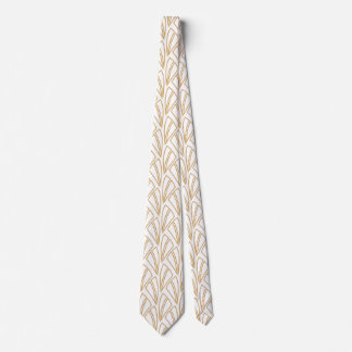 Guld och White Art Deco Mönster Slips