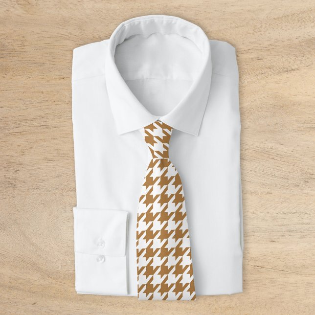 Guld och White Classic Houndstooth Slips (Skapare uppladdad)