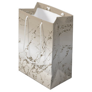 Guld och White Ombre Marble Glitz