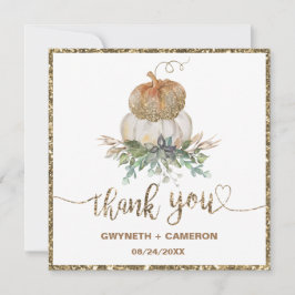 Guld och White Pumpkins Fall tack