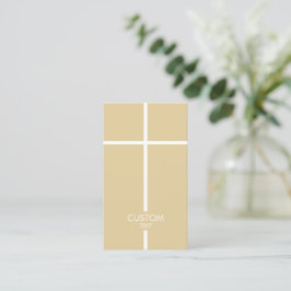 Guld och White Simple Kor Visitkort