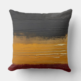 guld ochre grått och marsala gradient kudde