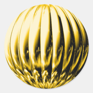Guld odlade boll runt klistermärke