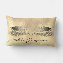 Guld Öga Makeup Lash Hej Gorgous Metallic Lumbarkudde