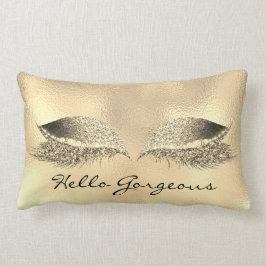 Guld Öga Makeup Lash Hej Gorgous Metallic Lumbarkudde