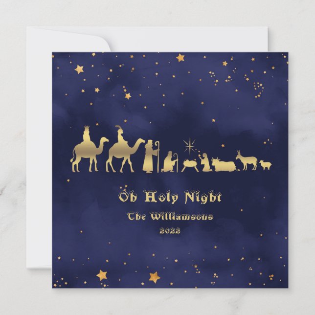 Guld Oh Heliga Natt Jul Anpassad  (Framsida)