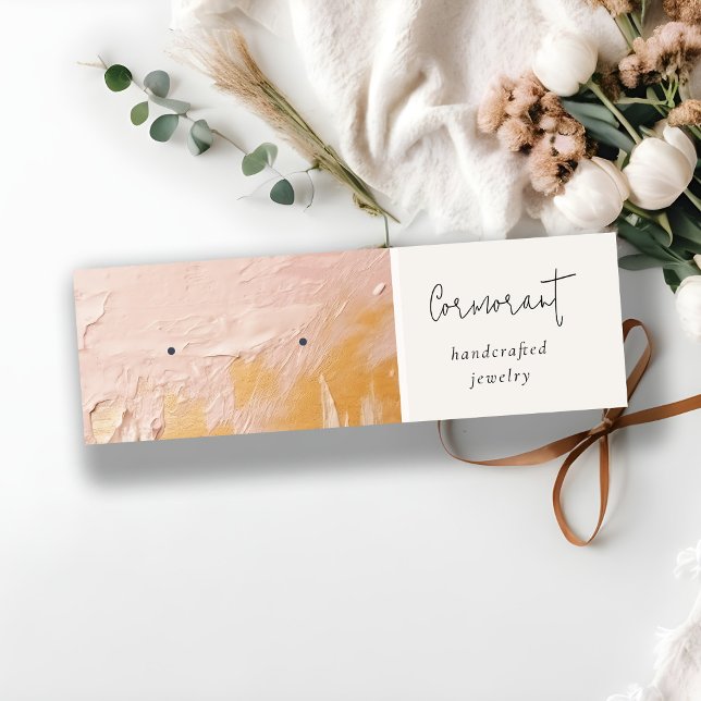  Guld Oil Paint Struktur Earring Stud Holder Mini Visitkort (Skapare uppladdad)