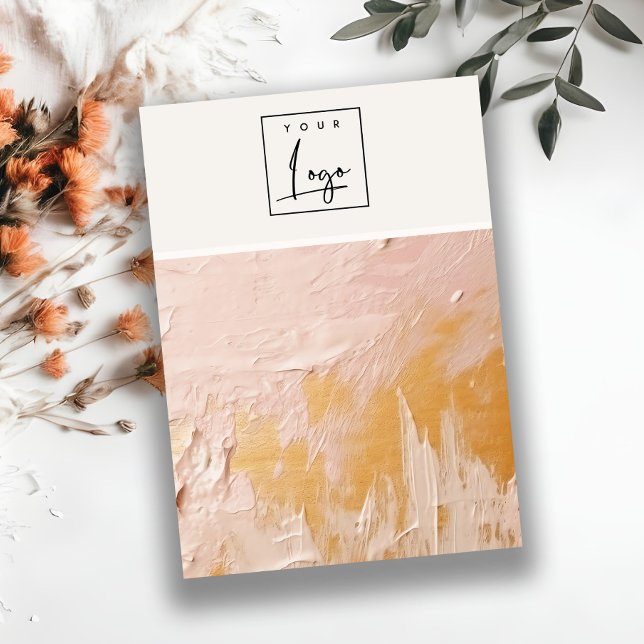  Guld Oil Paint Struktur Logotyp  Blank Jewelry Visitkort (Skapare uppladdad)