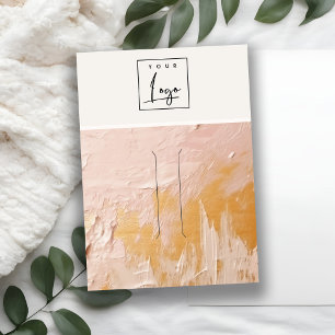 Guld Oil Paint Struktur Logotyp Hairpin Visning Visitkort