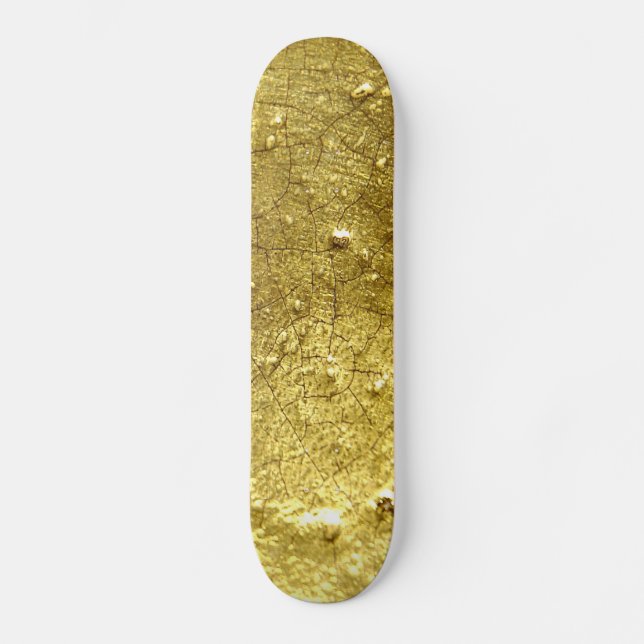 Guld Old School Skateboard Bräda 21,6 Cm (Framsida)