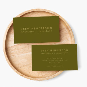 Guld Oliv grönt Minimalistisk modern Professione Visitkort