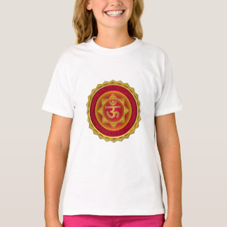Guld Om Mandala Hindu andlig dekal T Shirt