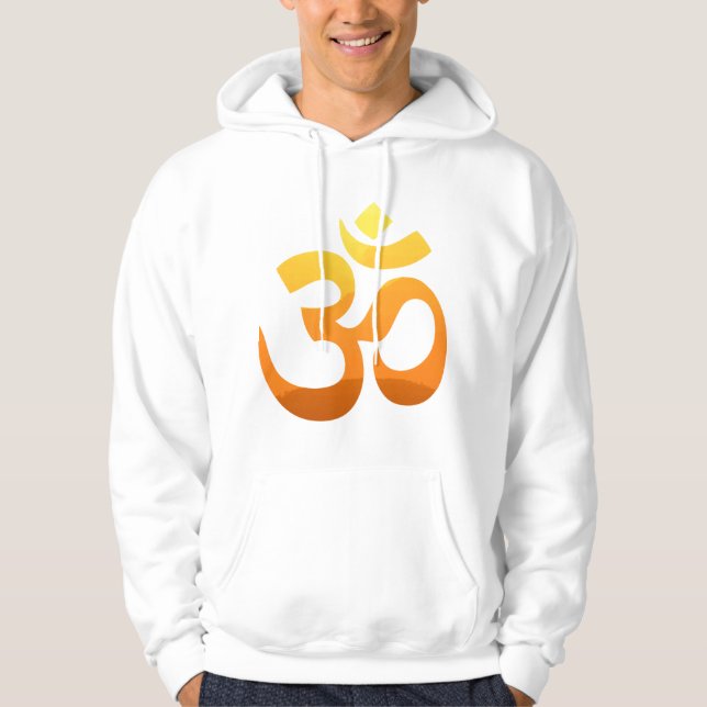Guld Om Mantra Sol Hoodie Meditation Yoga (Framsida)