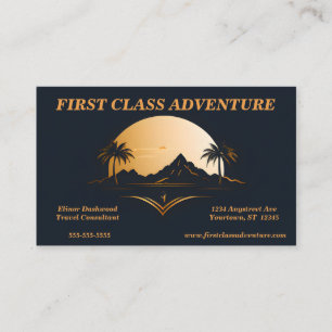 Guld om Träd i Sol vid Black Mountain Travel Agenc Visitkort
