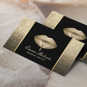 Guld Ombre för läppar för Makeupkonstnär moder Visitkort