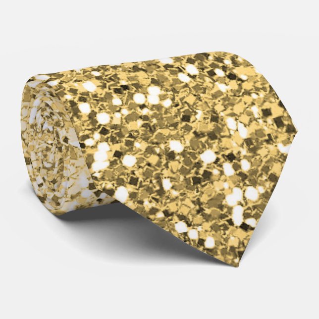 Guld Ombre Glitter Neck Tie Slips (Rullad)