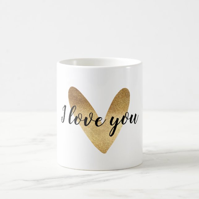 Guld Ombre Heart Kaffemugg (Center)