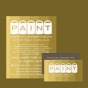 Guld Ombre, Paint Bucks, Painter & Decorator Reklamblad