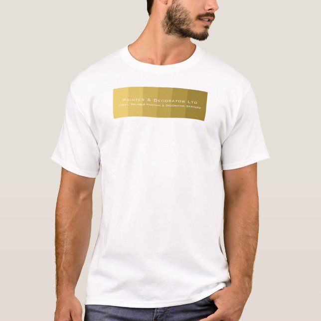 Guld Ombre Rand, Painter & Decorator Advert T Shirt (Framsida)
