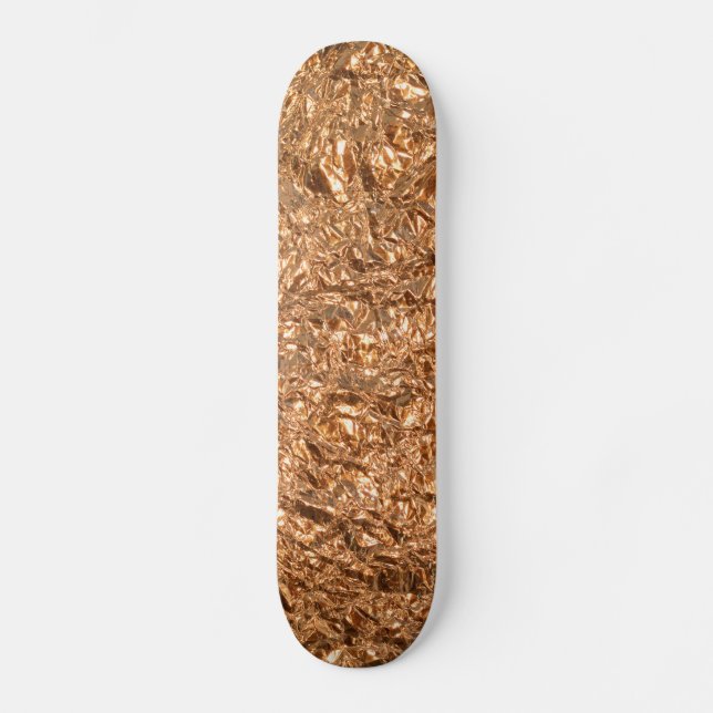 guld- omkullkasta old school skateboard bräda 21,6 cm (Framsida)
