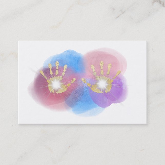 *~*guld omkullkastar händer som läker utstråla visitkort (Framsida)