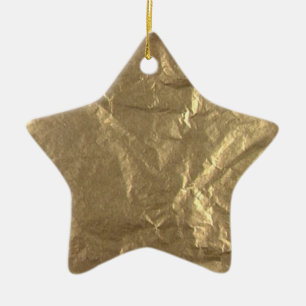 Guld omkullkastar julgransprydnad keramik