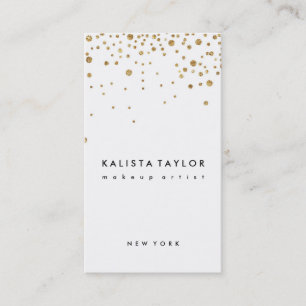 Guld omkullkastar konfettiar visitkort