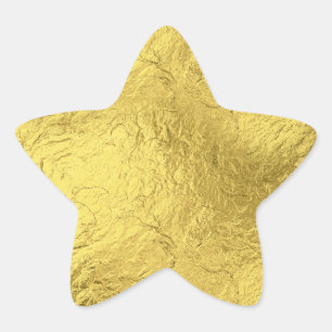 Guld omkullkastar stjärnformat klistermärke