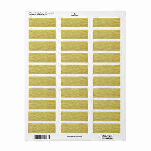 Guld omkullkastar texturerad beställnings- returadress etikett