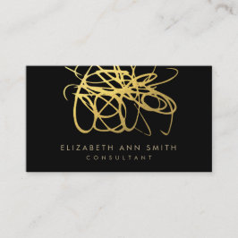 Guld omkullkastar verkställer den chic visitkorten visitkort