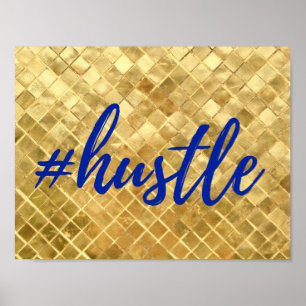 Guld omkullkastar verkställer Hustleaffischen Poster