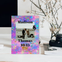 Guld Opal Stone 1-foto med fet minimalistisk Bröll