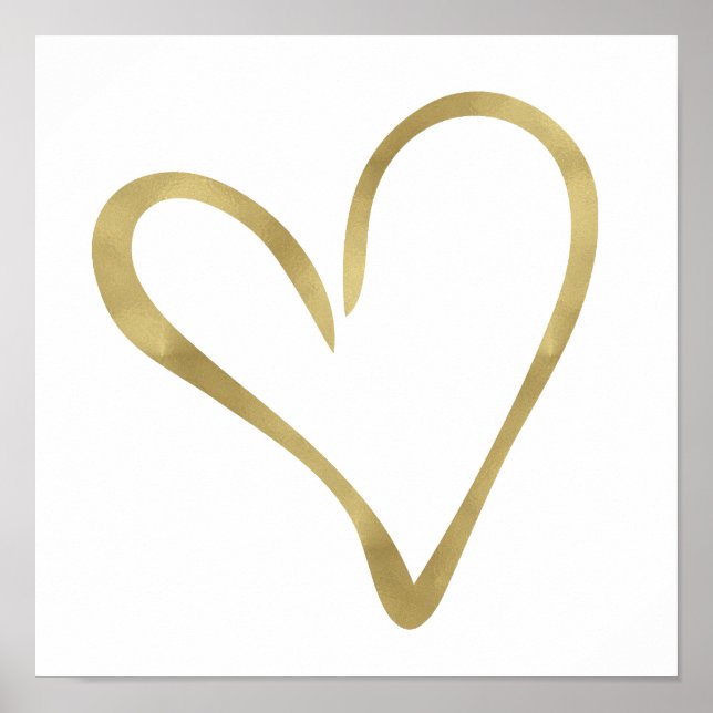 Guld Open Heart I Poster (Framsidan)