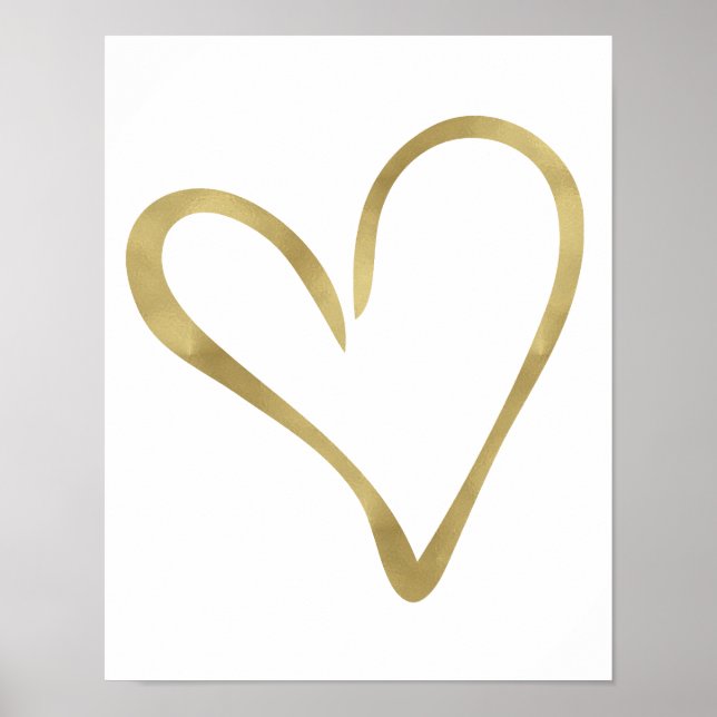 Guld Open Heart I Poster (Framsidan)