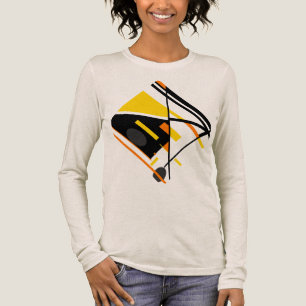 Guld Orange Black Abstrakt Art Diamant Design T Shirt