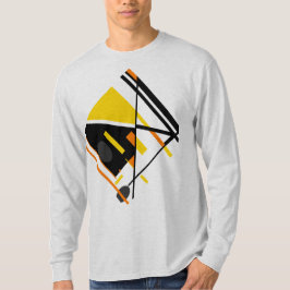 Guld Orange Black Abstrakt Art Diamant Design T Shirt