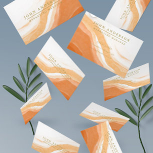Guld Orange Modern Professionell Visitkort