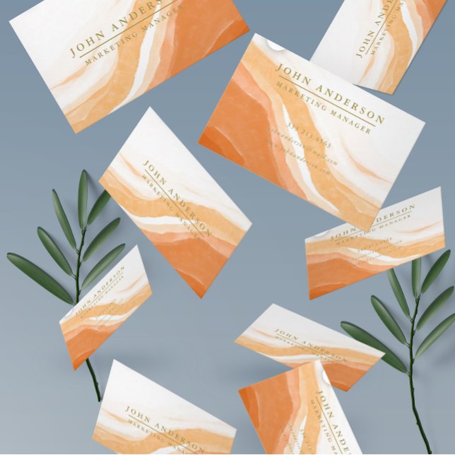 Guld Orange | Modern Professionell Visitkort (Skapare uppladdad)