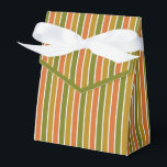 Guld, Orange, Oliv grönt stripe Presentaskar<br><div class="desc">Guld,  orange,  oliv grönt stripe-affär med band. Perfekt för alla teman för dekoration av gåvor; enkel/minimalistisk till maximalistisk beroende på ytterligare försköning.</div>