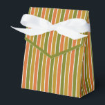 Guld, Orange, Oliv grönt stripe Presentaskar<br><div class="desc">Guld,  orange,  oliv grönt stripe-affär med band. Perfekt för alla teman för dekoration av gåvor; enkel/minimalistisk till maximalistisk beroende på ytterligare försköning.</div>
